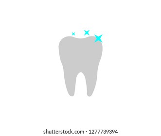 Shining tooth isolated vector logo - Vector 