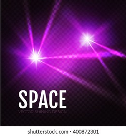 Shining Transparent Spotlights. Vector illustration