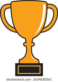 shining trophy cup vector illustration