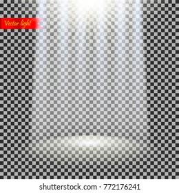 Shining vector illumination on transparent background.