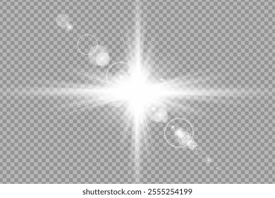 Shining white glare effect background