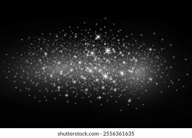 Shining white glitters effect background