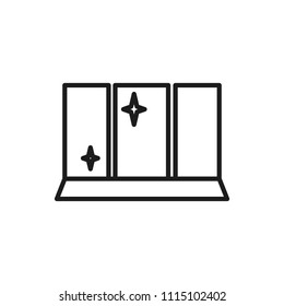 shining window vector icon