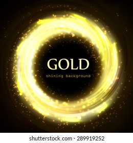 Shining yellow bokeh illustration. Vector illustration eps 10