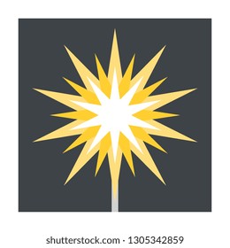 Shining yellow star