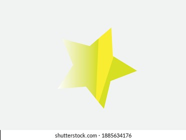Shining yellow star. Vector illustration	