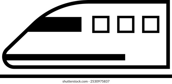 Ilustración de dibujo de línea de icono de Shinkansen