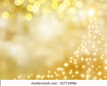 Shinny Christmas Tree, Abstract Background.