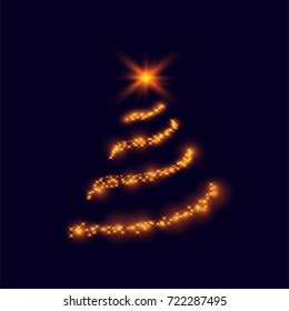 Shinny Christmas Tree, abstract background