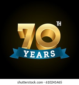 Shinny gold numbers for anniversaries