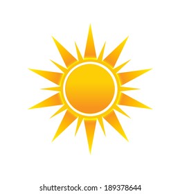 Shinny Sun image vector icon 