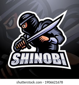 Shinobi mascot esport logo design