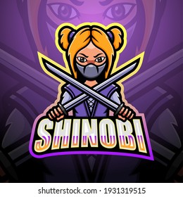 Shinobi mascot esport logo design