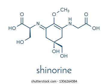 Shinorine sunscreen molecule. Skeletal formula.