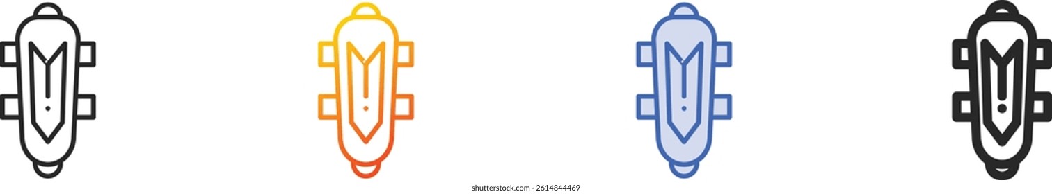 shinpad icon.Thin Linear, Gradient, Blue Stroke and bold Style Design Isolated On White Background