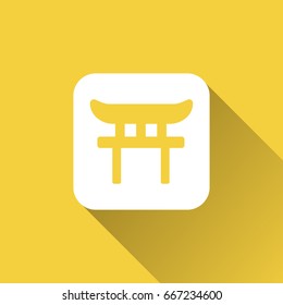 shinto icon with long shadow