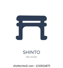 Shinto icon. Trendy flat vector Shinto icon on white background from Religion collection, vector illustration can be use for web and mobile, eps10