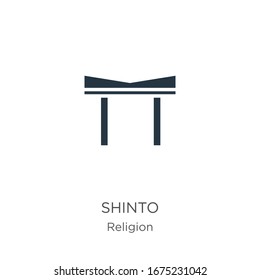 Shinto icon vector. Trendy flat shinto icon from religion collection isolated on white background. Vector illustration can be used for web and mobile graphic design, logo, eps10