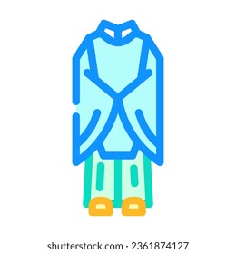 shinto priest robe shintoism color icon vector. shinto priest robe shintoism sign. isolated symbol illustration