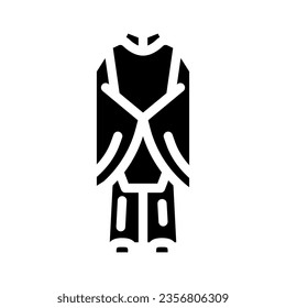 shinto priest robe shintoism glyph icon vector. shinto priest robe shintoism sign. isolated symbol illustration