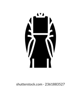 shinto priest robe shintoism glyph icon vector. shinto priest robe shintoism sign. isolated symbol illustration