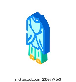 shinto priest robe shintoism isometric icon vector. shinto priest robe shintoism sign. isolated symbol illustration