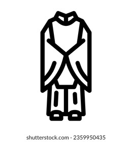 shinto priest robe shintoism line icon vector. shinto priest robe shintoism sign. isolated contour symbol black illustration