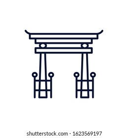 shinto tori gate symbol design, Religion culture belief religious faith god spiritual meditation and traditional theme Vector illustration