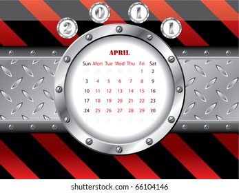 Shiny 2011 april metallic calendar