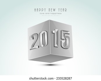 El brillante texto del 3 de diciembre de 2015 en una caja para las celebraciones de Año Nuevo Feliz, puede ser usado por nosotros afiche, pancarta o invitación. 