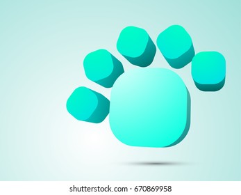Shiny 3D abstract geometric element design.