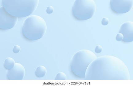 shiny 3d blue sphere of balls background. Blue ball texture gradient collection. Realistic blue hologram sphere ball flying