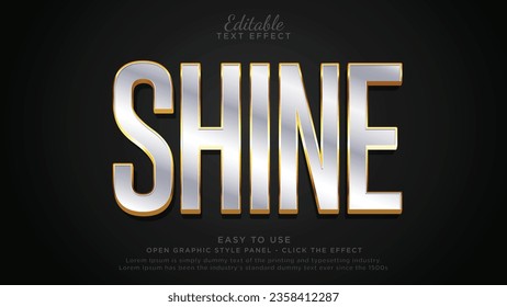 Shiny 3d editable text effect