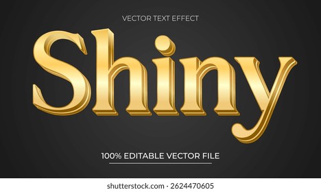 Shiny 3d editable text effect Template with sparkling particle concept