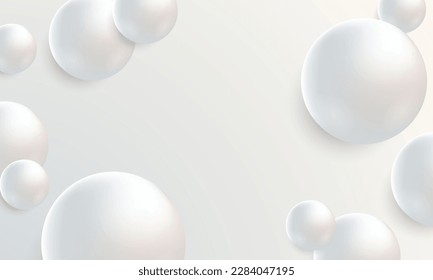 shiny 3d white sphere of balls background. Silver texture gradient collection. Shiny and metal steel gradient template for chrome border, silver frame, ribbon or label design. Vector illustration