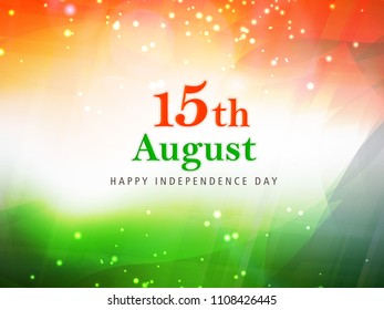 Shiny Abstract Background for 15th of August, India Independence Day.