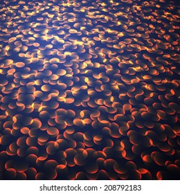 Shiny abstract background with flickering circles