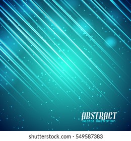 Shiny abstract background with straight beams light sparkling glowing and blurred effects vector illustration