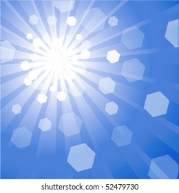 Shiny Abstract Blue Background
