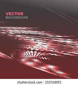 Shiny abstract decoration on the gradient background. Vector illustration. 10EPS