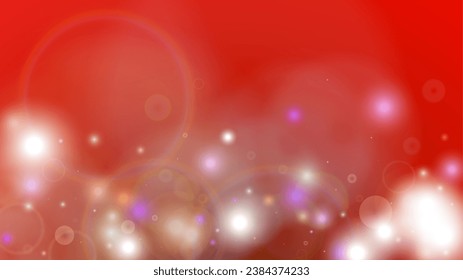 Shiny  Abstract Defocused Bokeh Circles Background Design.  Christmas snowfall Vector Horizontal Illustration. Cosmic Print. Glitter confetti. Good for Banners, Posters, Covers, Flyers, Cards.