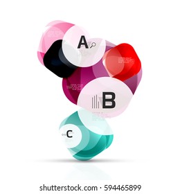 Shiny abstract elements. Vector template background for print workflow layout, diagram, number options or web design banner