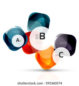 Shiny abstract elements. Vector template background for print workflow layout, diagram, number options or web design banner