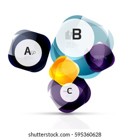 Shiny abstract elements. Vector template background for print workflow layout, diagram, number options or web design banner