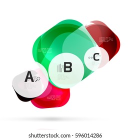 Shiny abstract elements. Vector template background for print workflow layout, diagram, number options or web design banner
