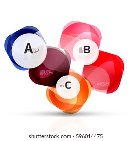 Shiny abstract elements. Vector template background for print workflow layout, diagram, number options or web design banner