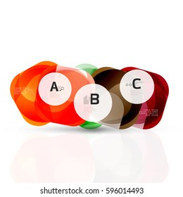 Shiny abstract elements. Vector template background for print workflow layout, diagram, number options or web design banner