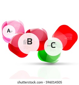 Shiny abstract elements. Vector template background for print workflow layout, diagram, number options or web design banner