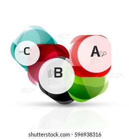 Shiny abstract elements. Vector template background for print workflow layout, diagram, number options or web design banner