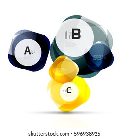 Shiny abstract elements. Vector template background for print workflow layout, diagram, number options or web design banner